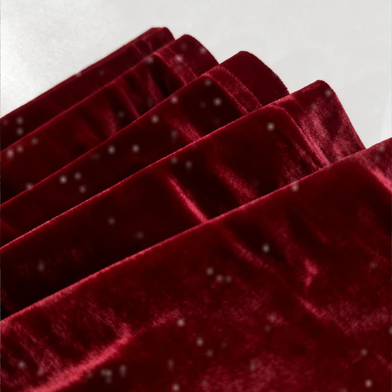 Mode velours pantalon femmes taille haute pantalon évasé pour les femmes automne hiver Stretch pantalon de fête rouge