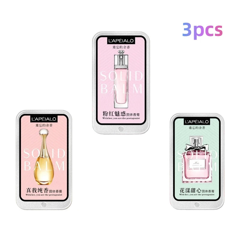 Baume solide parfumé aux phéromones pour femme, parfum longue durée, fragrance légère, baume parfumé solide portable