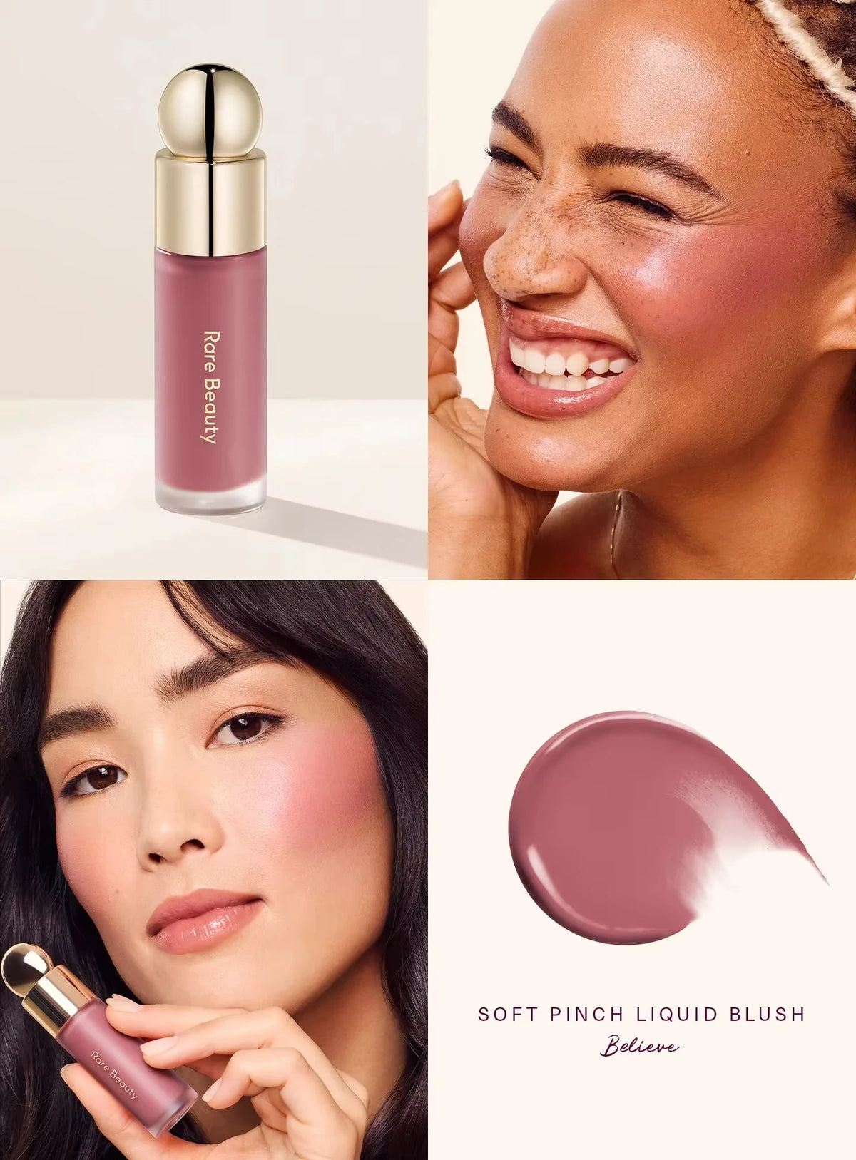 Rare Beauty Soft Pinch Tinted Lip Oil Stain Lip Gloss Delight Hope Happy Wonder Liquid Blush Makeup Cosmetics Face Eye Blusher