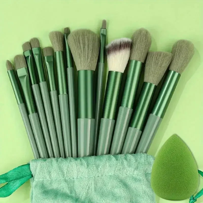 Ensemble de pinceaux de maquillage professionnels - Pinceaux Kabuki et estompeurs doux et moelleux pour fond de teint, poudre, fard à paupières |   Kit d'outils de beauté
