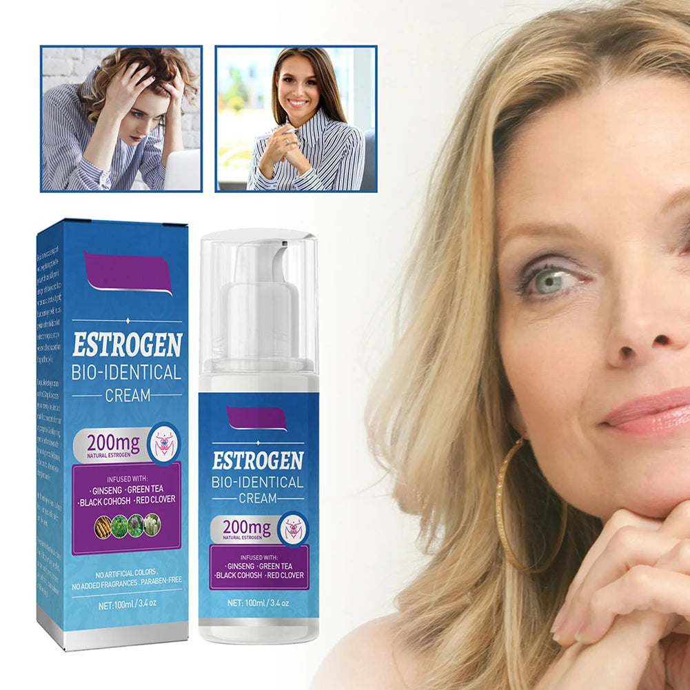 Crème d'œstrogène pour femmes, 100ml, soulagement de la ménée, équilibre les niveaux d'horreur, produit de santé, fournitures de soins pour le corps