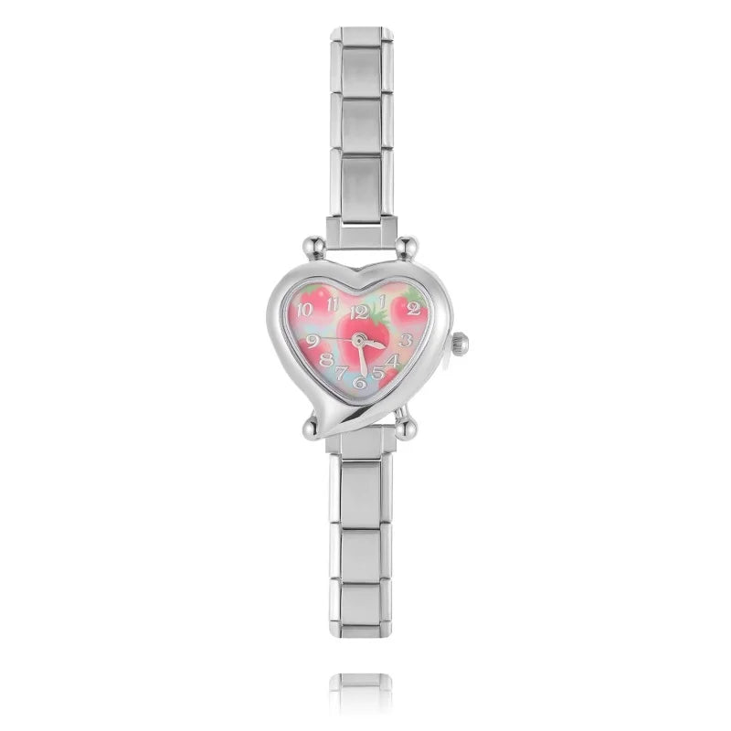 Mode femmes bricolage 9mm largeur italien élastique charme en acier inoxydable montre Bracelet Bracelet pour fête ami femme anniversaire bijoux cadeaux