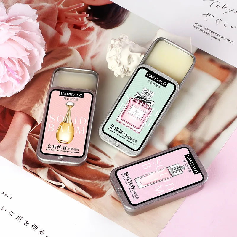 Baume solide parfumé aux phéromones pour femme, parfum longue durée, fragrance légère, baume parfumé solide portable