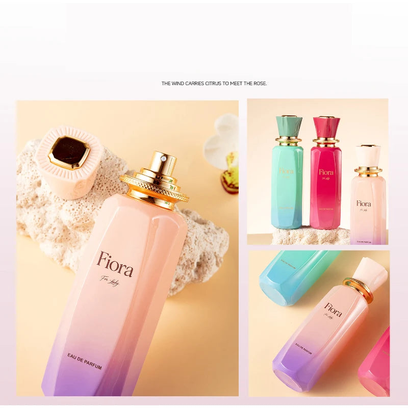 Eau de parfum pour femme 100ml, parfum floral fruité longue tenue, flacon design dégradé, fragrance fraîche, parfum pour tous les jours et les rendez-vous.