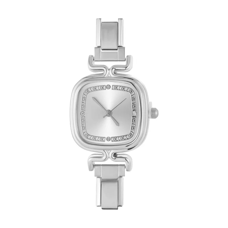 Connecteur de montre de mode en acier inoxydable, lien de charme italien de 9MM, en-tête de montre carrée pour femmes, Bracelet de liaison, bijoux à bricoler soi-même, cadeau