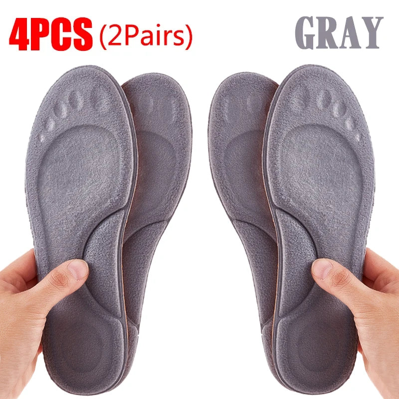 Semelles intérieures souples en PU Orth4WD pour hommes et femmes, chaussures de course respirantes, absorption des chocs, coussretours de soutien de la voûte plantaire