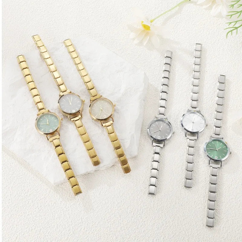 Connecteur de montre de mode en acier inoxydable, lien de charme italien de 9MM, en-tête de montre carrée pour femmes, Bracelet de liaison, bijoux à bricoler soi-même, cadeau