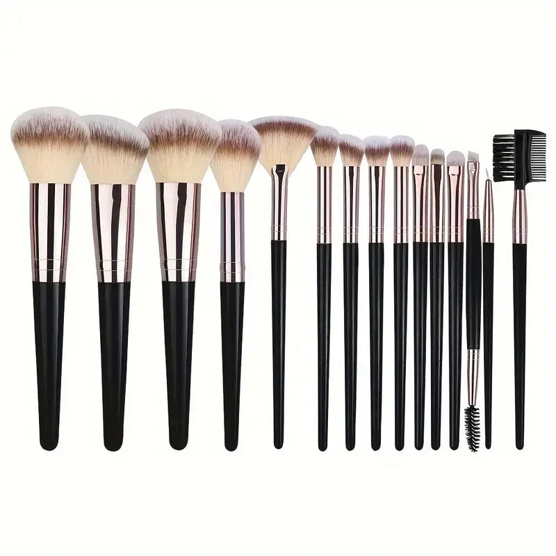 Ensemble de pinceaux de maquillage doux et moelleux, pour fard à paupières, fond de teint, correcteur, blush, Kabuki, outil de beauté professionnel pour femmes, 3 à 20 pièces