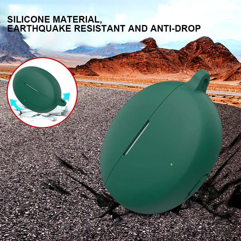 Étui en silicone pour écouteurs sans fil OPPO Enco Air5 Pro, protection antichoc, coque de protection avec crochet