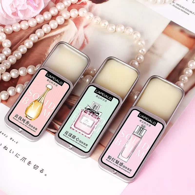 Baume solide parfumé aux phéromones pour femme, parfum longue durée, fragrance légère, baume parfumé solide portable