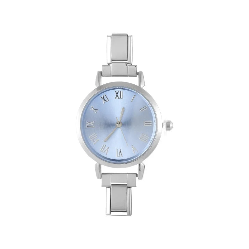 Connecteur de montre de mode en acier inoxydable, lien de charme italien de 9MM, en-tête de montre carrée pour femmes, Bracelet de liaison, bijoux à bricoler soi-même, cadeau