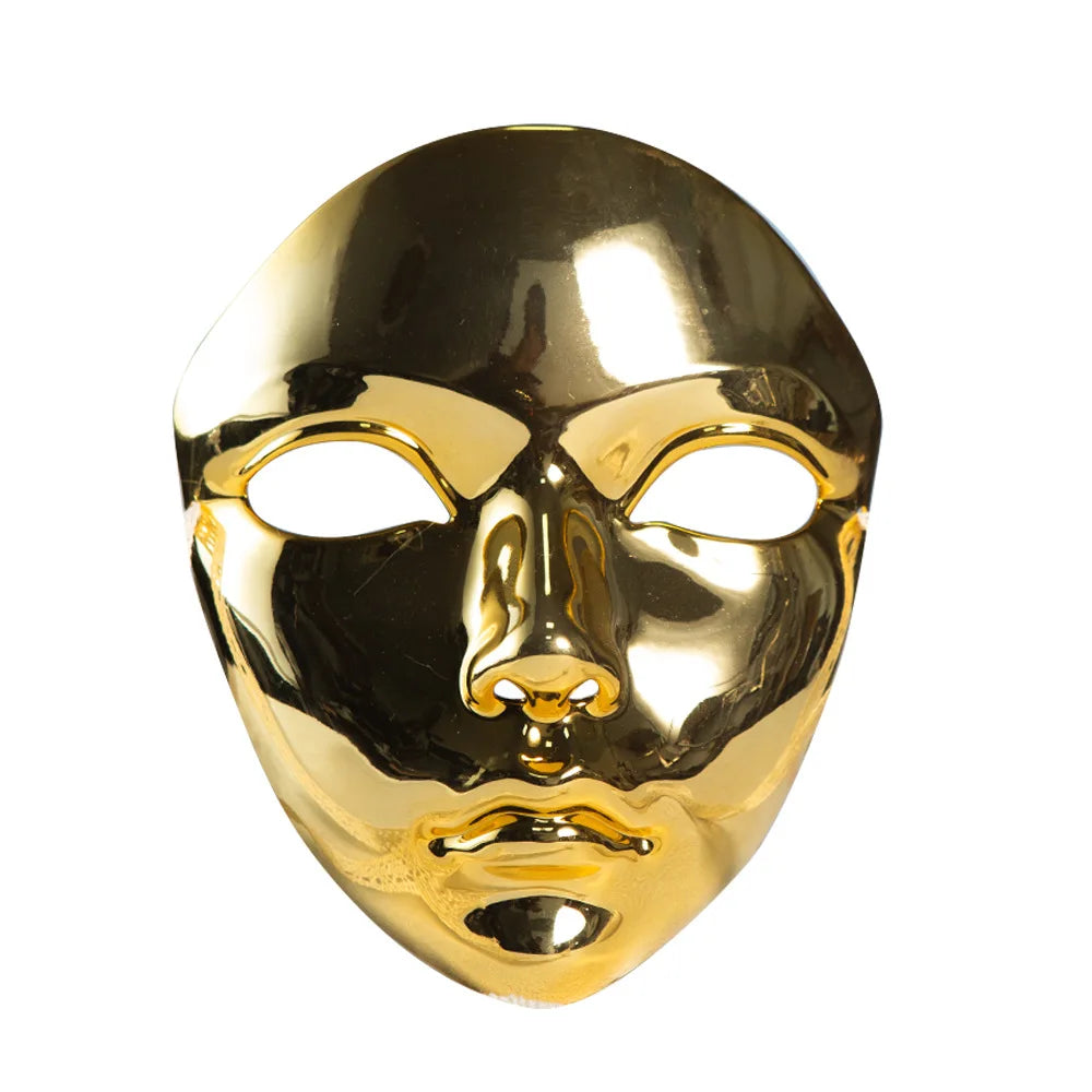 Masque de mascarade couleur métallique masque d'halloween visage complet pour femmes hommes Cosplay mascarade accessoires de Costume