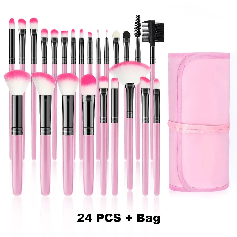 Nouvel ensemble de 10/32 pinceaux de maquillage doux et moelleux pour poudre, fond de teint, contour, fard à joues, correcteur, fard à paupières, estompeur et illuminateur – Outil de beauté