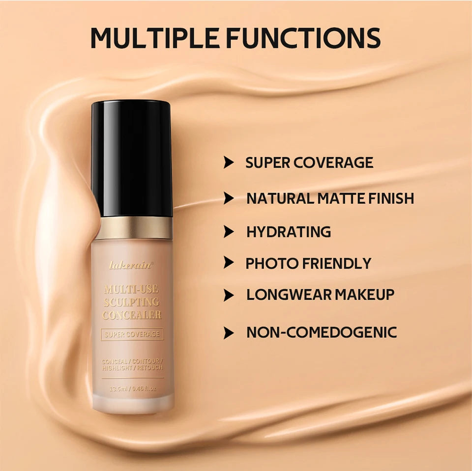 Fond de teint mat à couvrance longue durée, crème multi-usages sans huile, surligneur et retouche, produits de maquillage pour le visage pour femmes