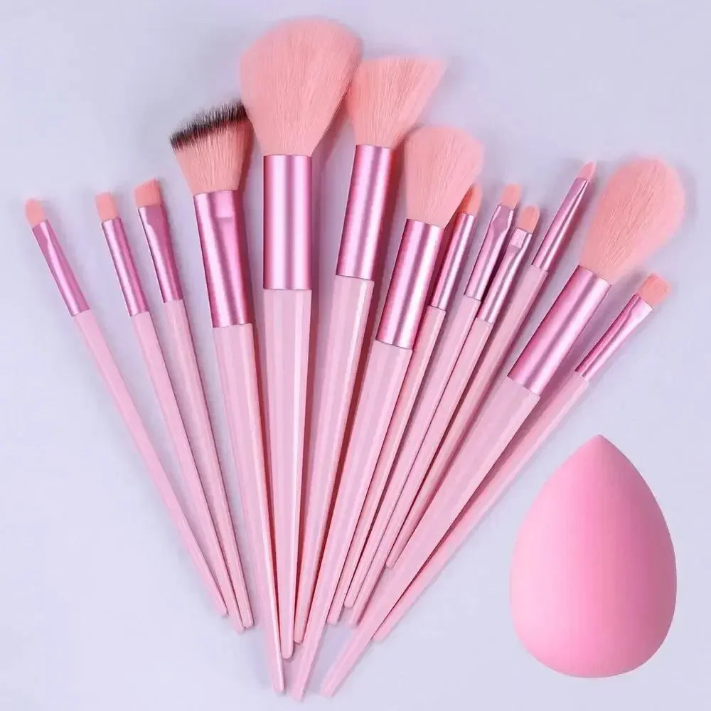 Ensemble de pinceaux de maquillage professionnels - Pinceaux Kabuki et estompeurs doux et moelleux pour fond de teint, poudre, fard à paupières |   Kit d'outils de beauté
