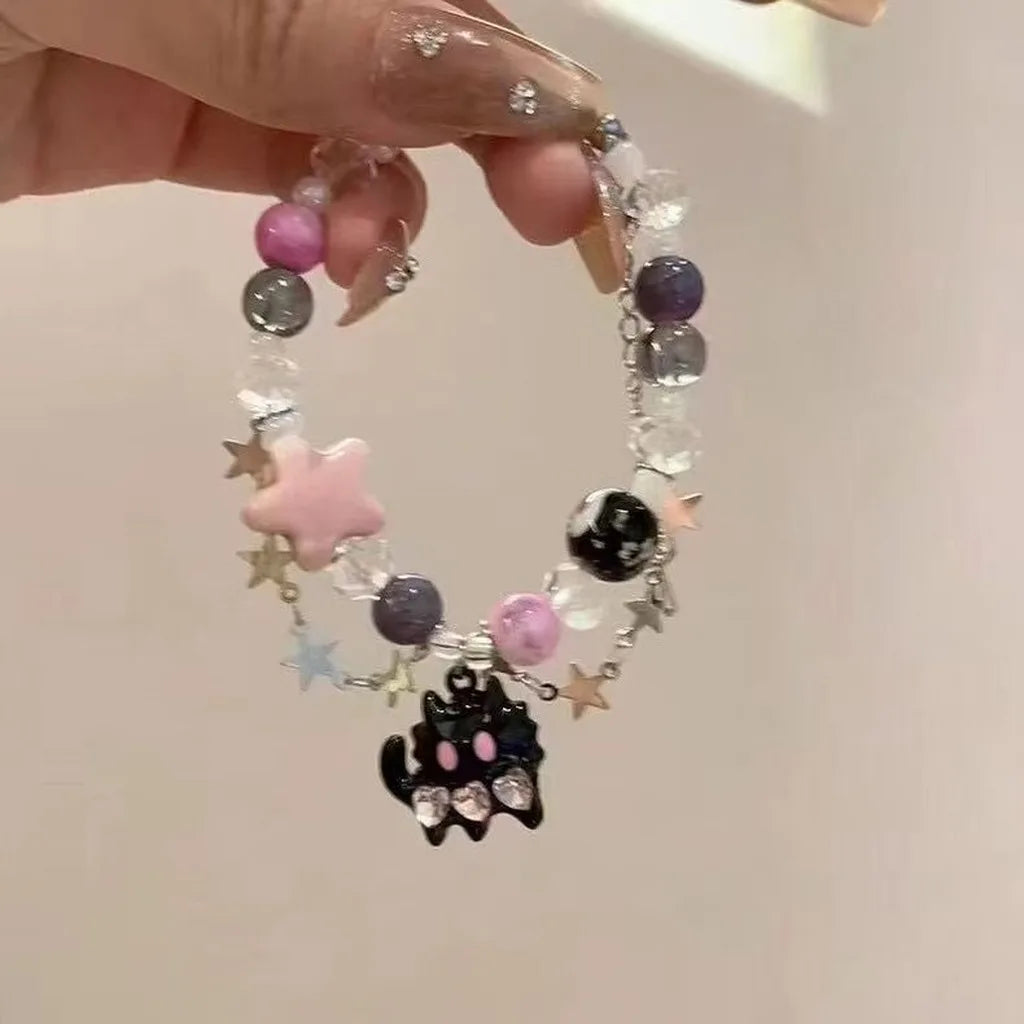 Bracelet pour femme, bracelet artisanal de niche, bracelet perlé, bijoux en perles de verre mignonnes pour sorties décontractées, rendez-vous avec des amis, vacances