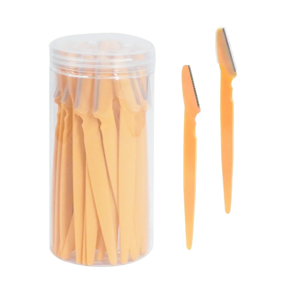 40 pièces rasoir de sourcils maquillage outils de beauté sûr sourcils rasoir visage corps épilation lames de rasoir femme sourcils façonnage couteau