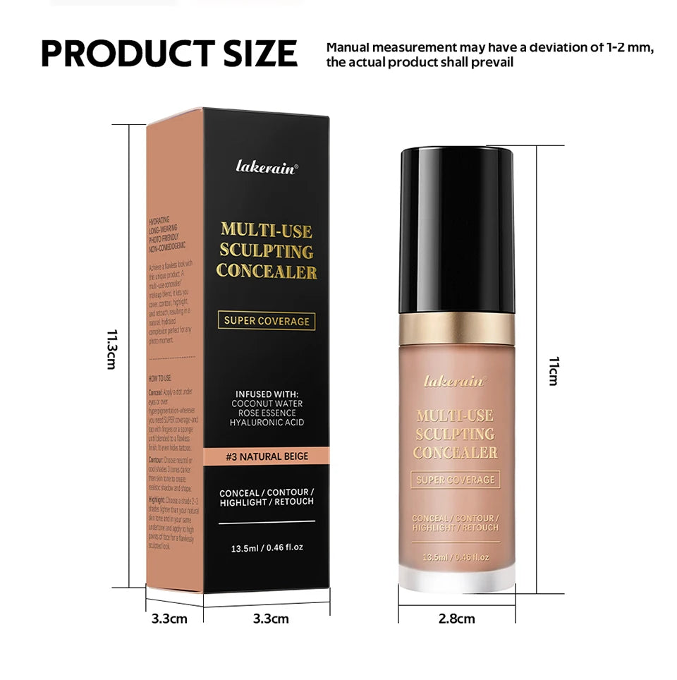 Fond de teint mat à couvrance longue durée, crème multi-usages sans huile, surligneur et retouche, produits de maquillage pour le visage pour femmes