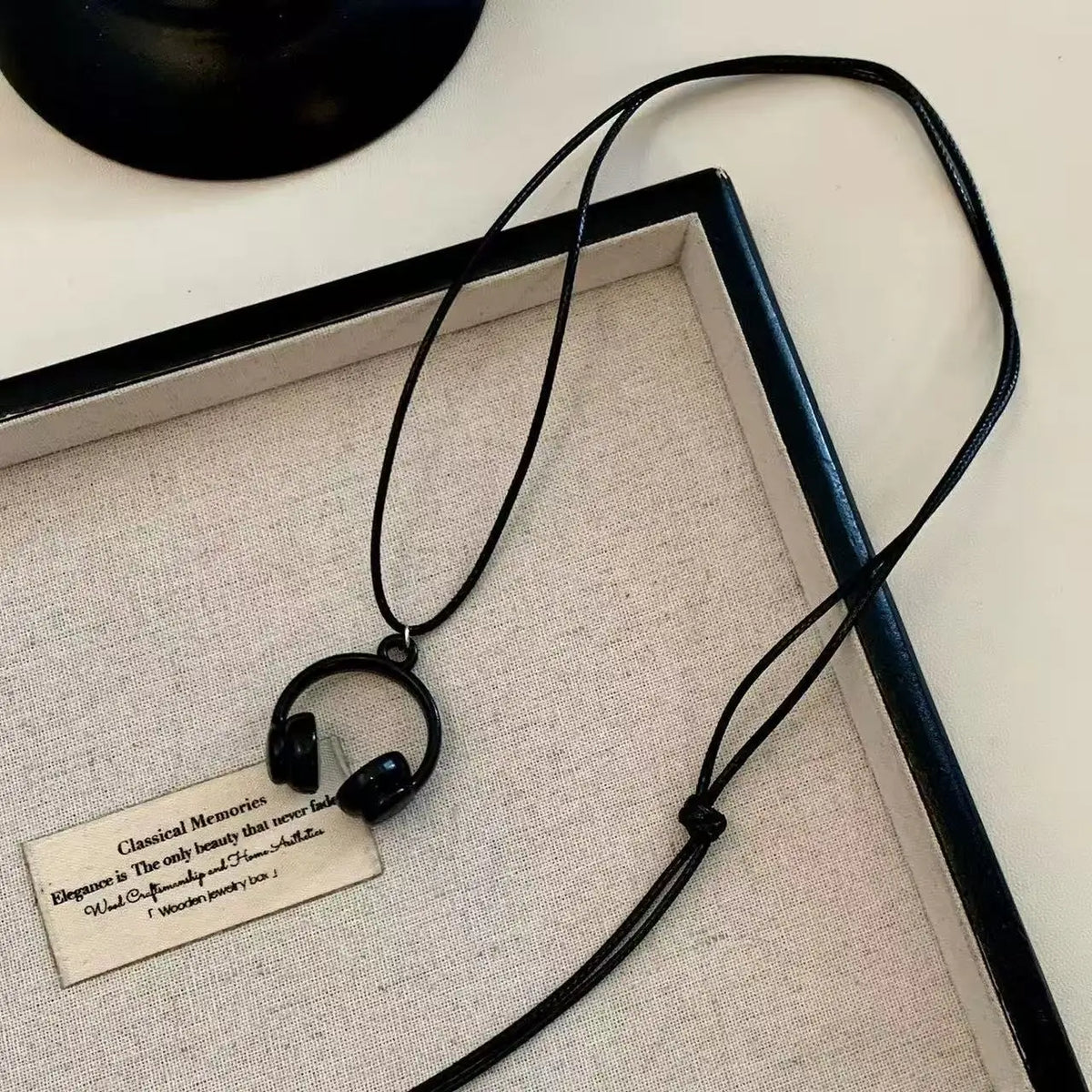 Collier avec pendentif pour écouteurs minimalistes pour femmes, longue corde réglable, chaînes de pull, cadeaux de fête, accessoires bijoux Y2K