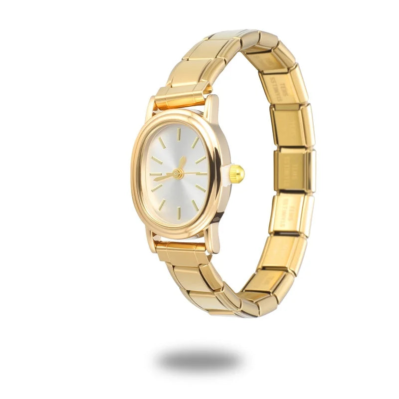 Montre Simple en acier inoxydable pour femmes, adaptée au Bracelet de 9mm, pour étudiant, ami, femme, anniversaire, bijoux à bricoler soi-même, cadeau, vente en gros