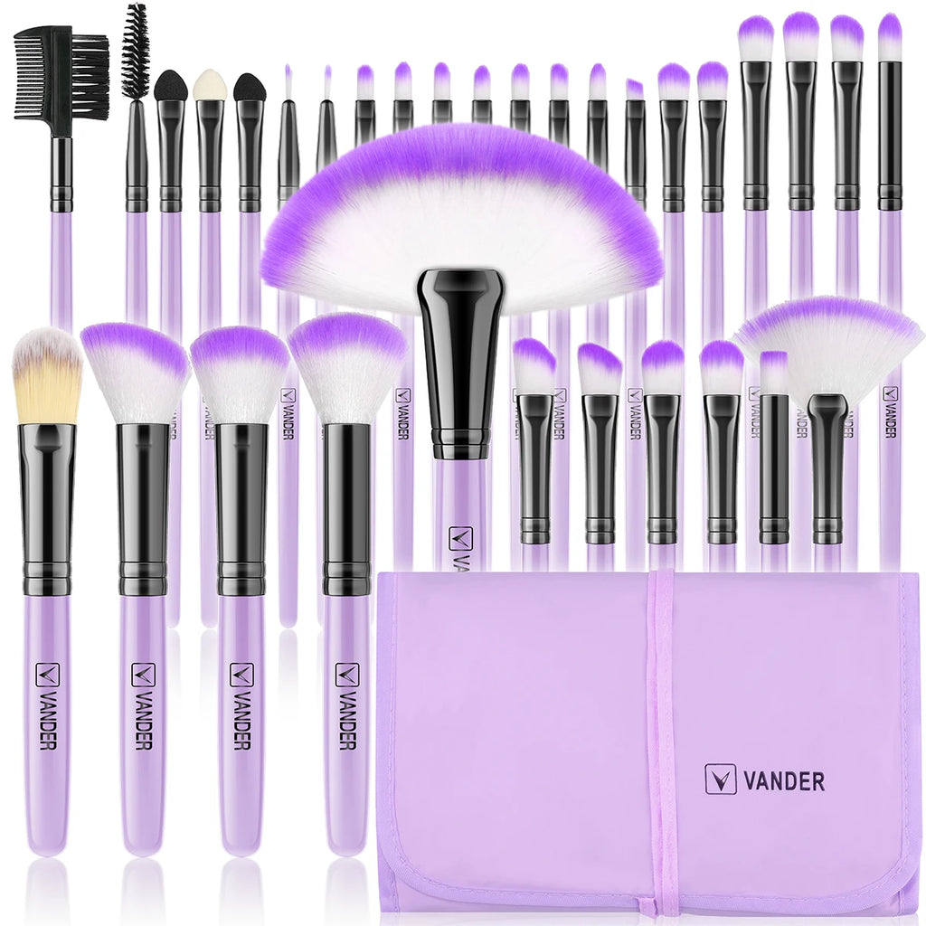 Nouvel ensemble de 10/32 pinceaux de maquillage doux et moelleux pour poudre, fond de teint, contour, fard à joues, correcteur, fard à paupières, estompeur et illuminateur – Outil de beauté