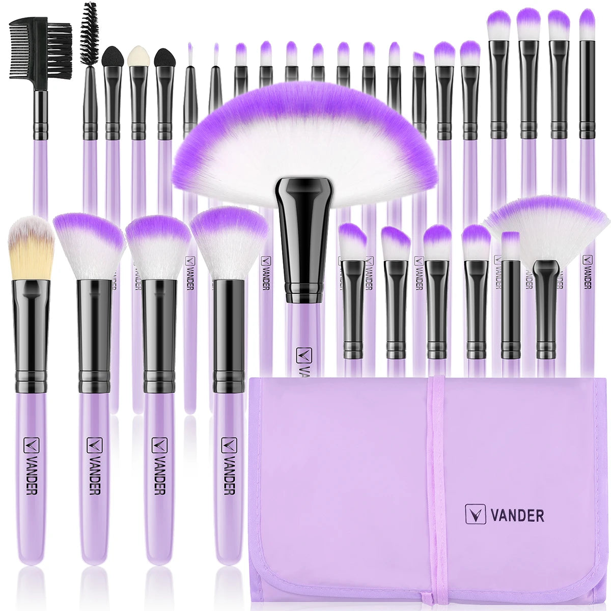 Nouvel ensemble de 10/32 pinceaux de maquillage doux et moelleux pour poudre, fond de teint, contour, fard à joues, correcteur, fard à paupières, estompeur et illuminateur – Outil de beauté
