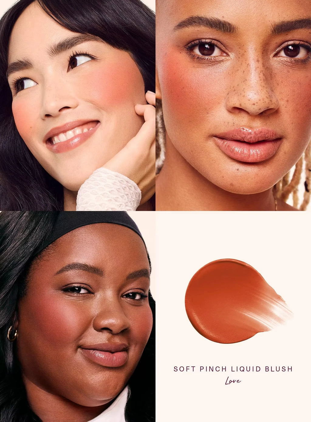 Rare beauté doux pincement liquide Blush soyeux et glisse sur lisse longue durée dodu pincement-parfait affleurant sans couture mat rosé maquillage