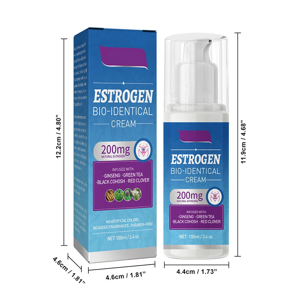 Crème d'œstrogène pour femmes, 100ml, soulagement de la ménée, équilibre les niveaux d'horreur, produit de santé, fournitures de soins pour le corps
