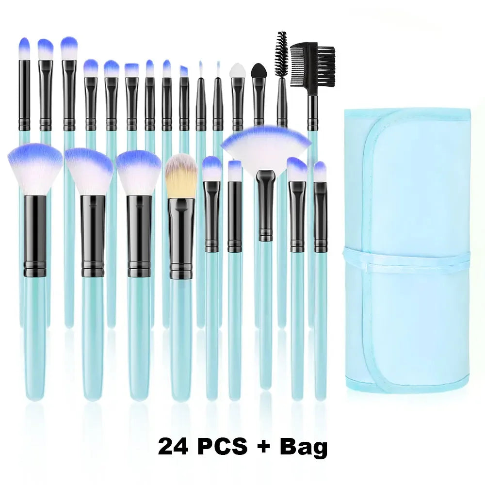 Nouvel ensemble de 10/32 pinceaux de maquillage doux et moelleux pour poudre, fond de teint, contour, fard à joues, correcteur, fard à paupières, estompeur et illuminateur – Outil de beauté
