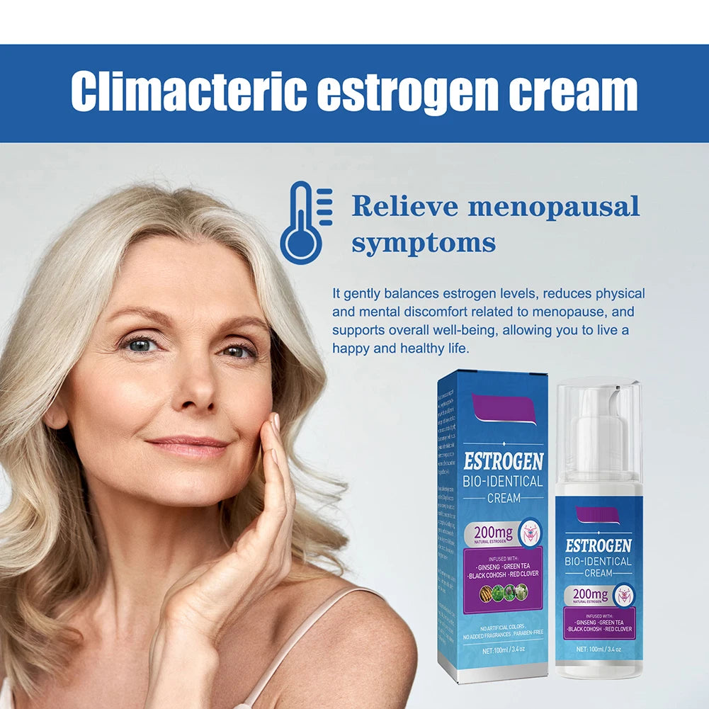 Crème d'œstrogène pour femmes, 100ml, soulagement de la ménée, équilibre les niveaux d'horreur, produit de santé, fournitures de soins pour le corps
