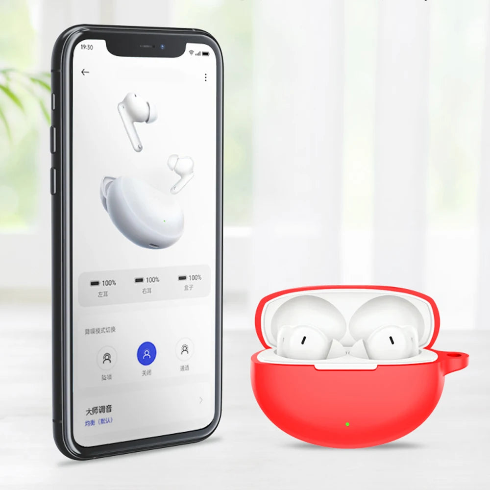 Étui en silicone pour écouteurs sans fil OPPO Enco Air5 Pro, protection antichoc, coque de protection avec crochet