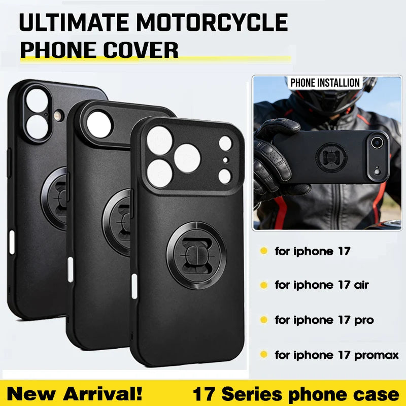 Support de téléphone portable pour iPhone 17 17Pro 17Air 17ProMax – Étui antichoc pour moto/vélo