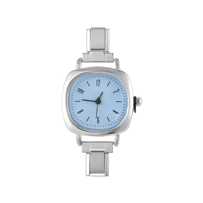 Connecteur de montre de mode en acier inoxydable, lien de charme italien de 9MM, en-tête de montre carrée pour femmes, Bracelet de liaison, bijoux à bricoler soi-même, cadeau