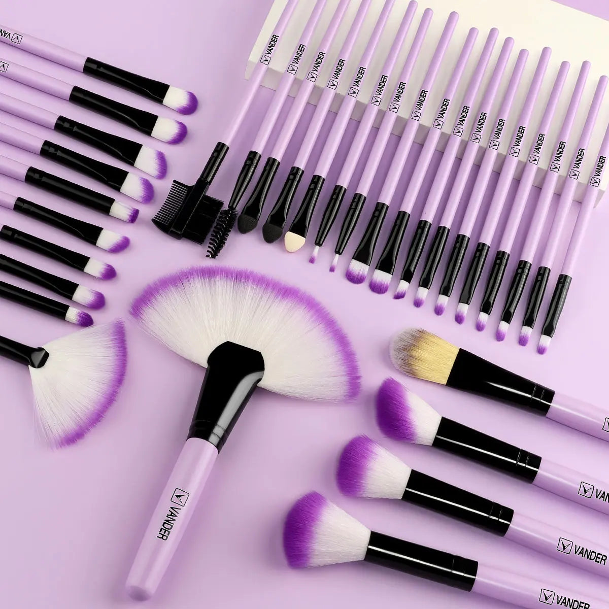 Nouvel ensemble de 10/32 pinceaux de maquillage doux et moelleux pour poudre, fond de teint, contour, fard à joues, correcteur, fard à paupières, estompeur et illuminateur – Outil de beauté