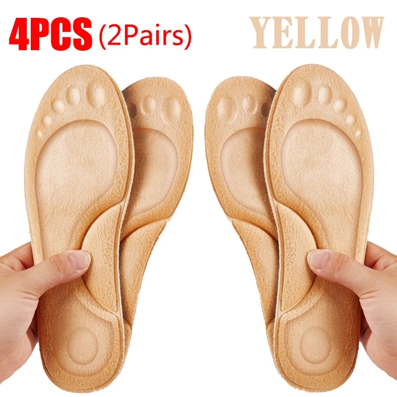 Semelles intérieures souples en PU Orth4WD pour hommes et femmes, chaussures de course respirantes, absorption des chocs, coussretours de soutien de la voûte plantaire
