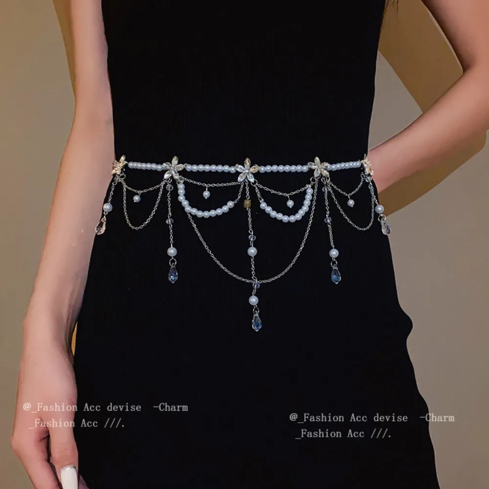 Chaînes de taille en perles élégantes, polyvalentes, style Boho, accessoire de taille, bijoux de corps pour femmes