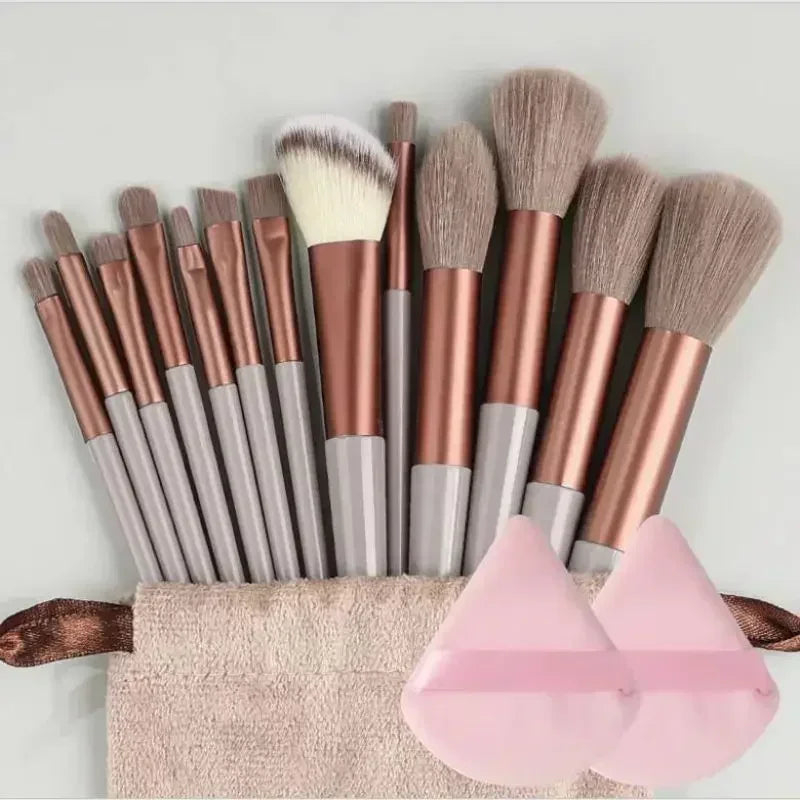 Ensemble de pinceaux de maquillage professionnels - Pinceaux Kabuki et estompeurs doux et moelleux pour fond de teint, poudre, fard à paupières |   Kit d'outils de beauté