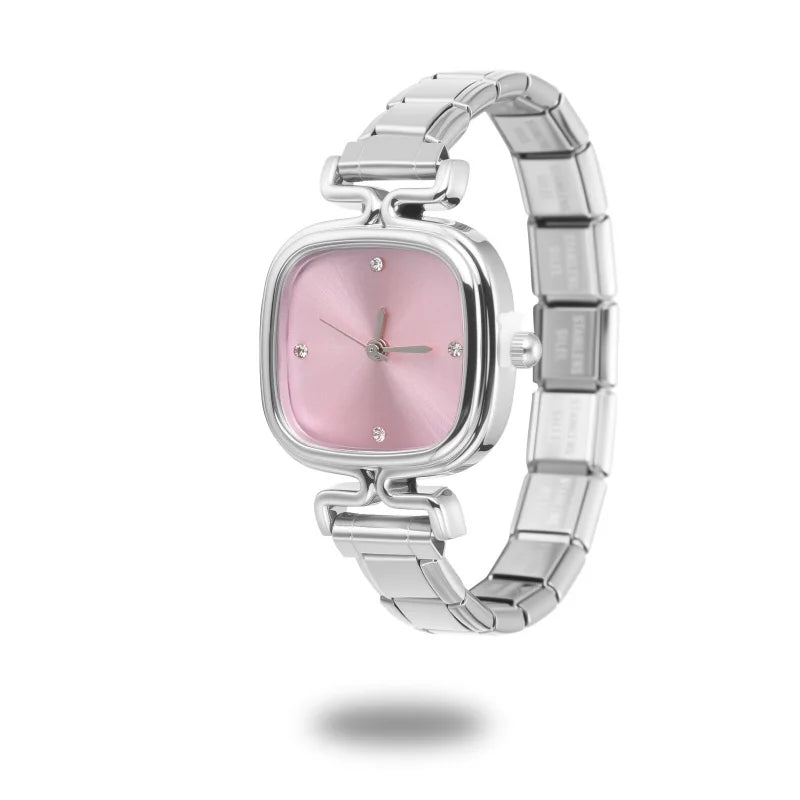 Montre Simple en acier inoxydable pour femmes, adaptée au Bracelet de 9mm, pour étudiant, ami, femme, anniversaire, bijoux à bricoler soi-même, cadeau, vente en gros