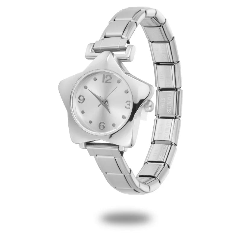 Connecteur de montre de mode en acier inoxydable, lien de charme italien de 9MM, en-tête de montre carrée pour femmes, Bracelet de liaison, bijoux à bricoler soi-même, cadeau