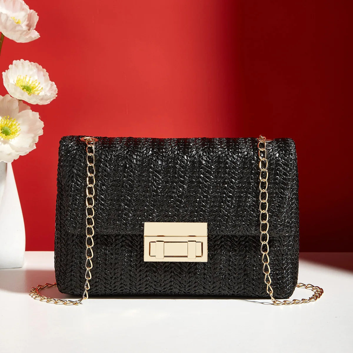 Sac à bandoulière pour femmes, sangle en chaîne, accessoire élégant pour Banquet, sac à bandoulière pour tenues de jour à nuit