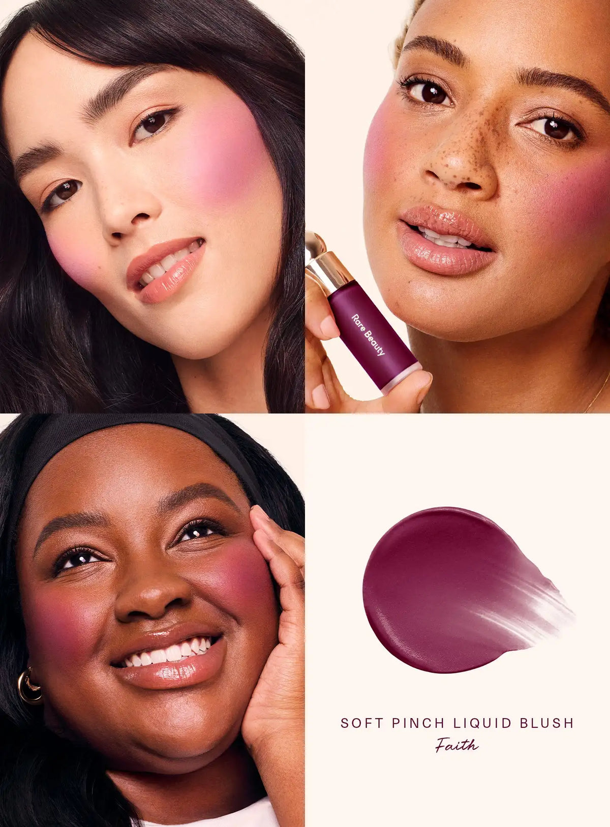 Rare beauté doux pincement liquide Blush soyeux et glisse sur lisse longue durée dodu pincement-parfait affleurant sans couture mat rosé maquillage