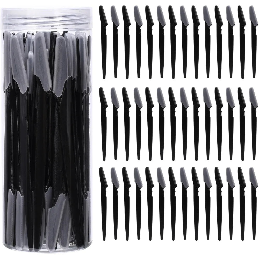 40 pièces rasoir de sourcils maquillage outils de beauté sûr sourcils rasoir visage corps épilation lames de rasoir femme sourcils façonnage couteau