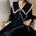 Robe en velours pour femmes, jupe longue Kimono à la mode, taille française, printemps automne