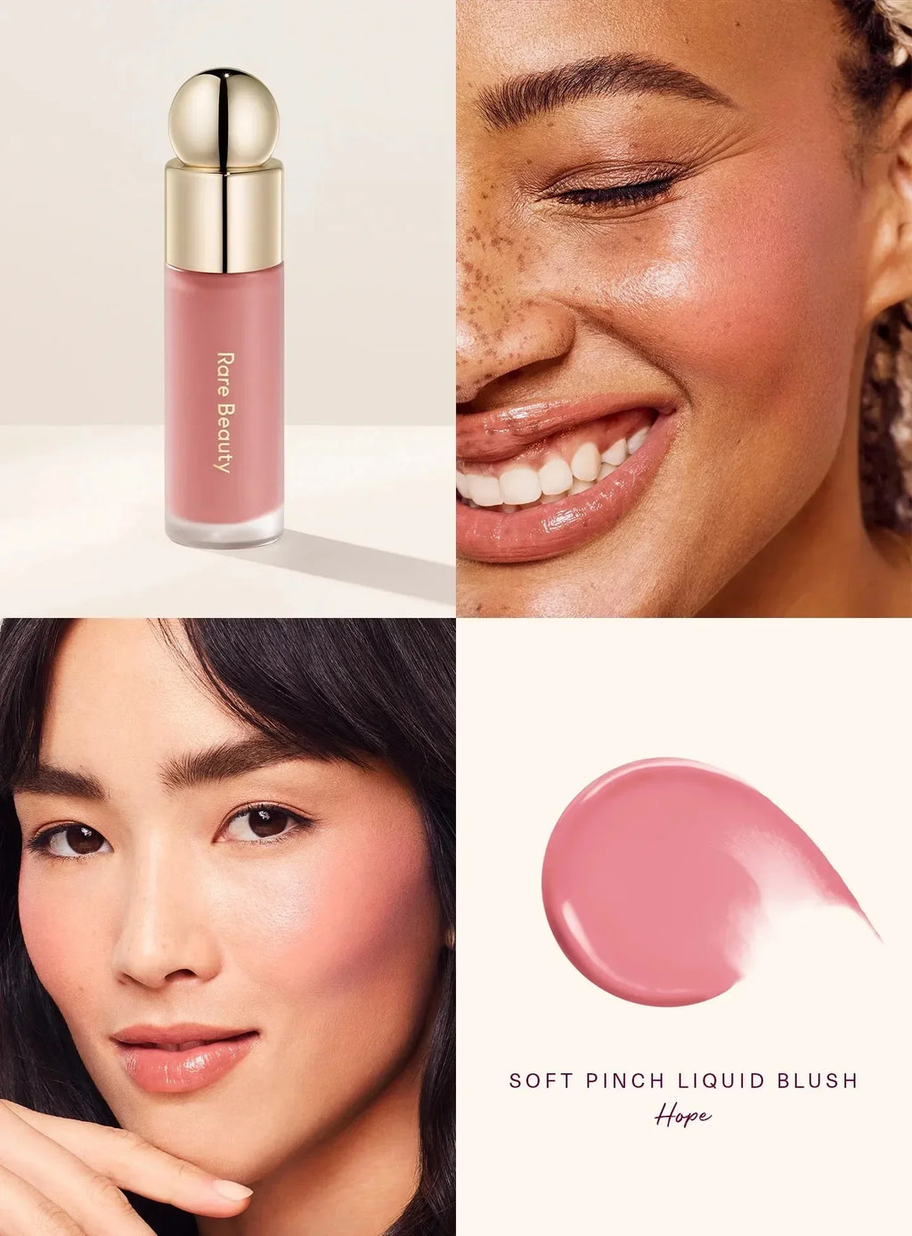 Rare beauté doux pincement liquide Blush soyeux et glisse sur lisse longue durée dodu pincement-parfait affleurant sans couture mat rosé maquillage