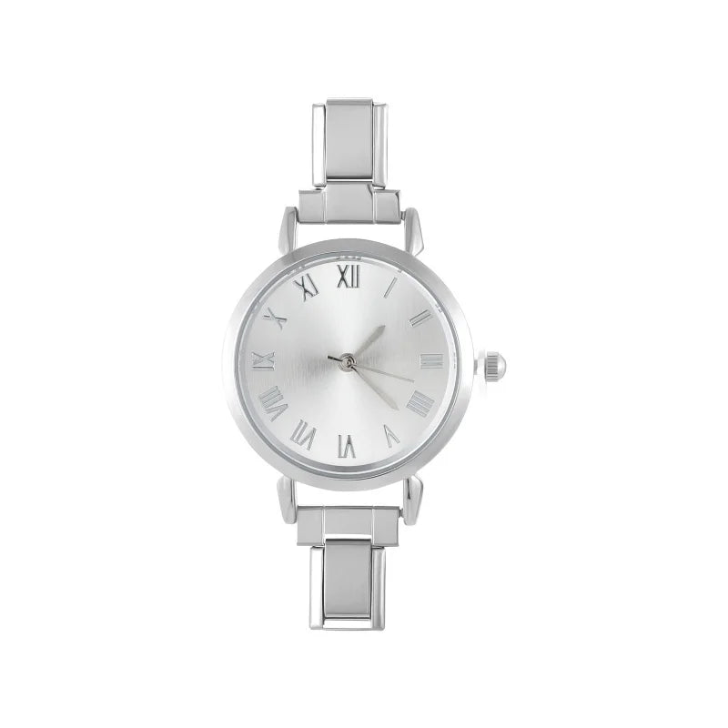 Connecteur de montre de mode en acier inoxydable, lien de charme italien de 9MM, en-tête de montre carrée pour femmes, Bracelet de liaison, bijoux à bricoler soi-même, cadeau