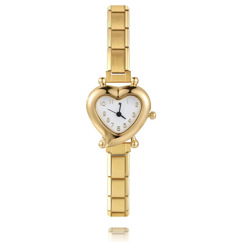 Mode femmes bricolage 9mm largeur italien élastique charme en acier inoxydable montre Bracelet Bracelet pour fête ami femme anniversaire bijoux cadeaux