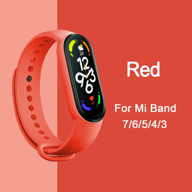 Bracelet pour Mi Band 6 7 Bracelet Sport silicone montre Bracelet Miband6 band4 correa ceinture pour Xiaomi mi band 3 4 5 6 7 accessoires