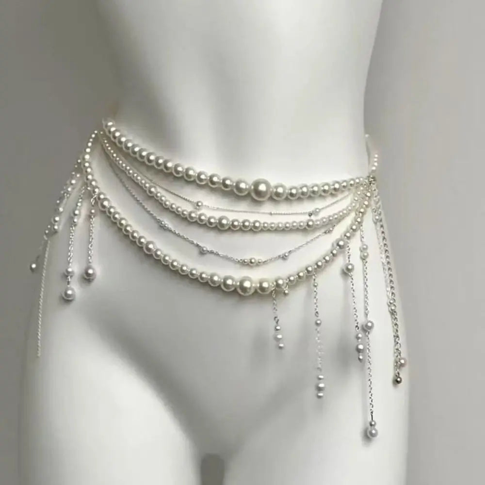 Chaînes de taille en perles élégantes, polyvalentes, style Boho, accessoire de taille, bijoux de corps pour femmes
