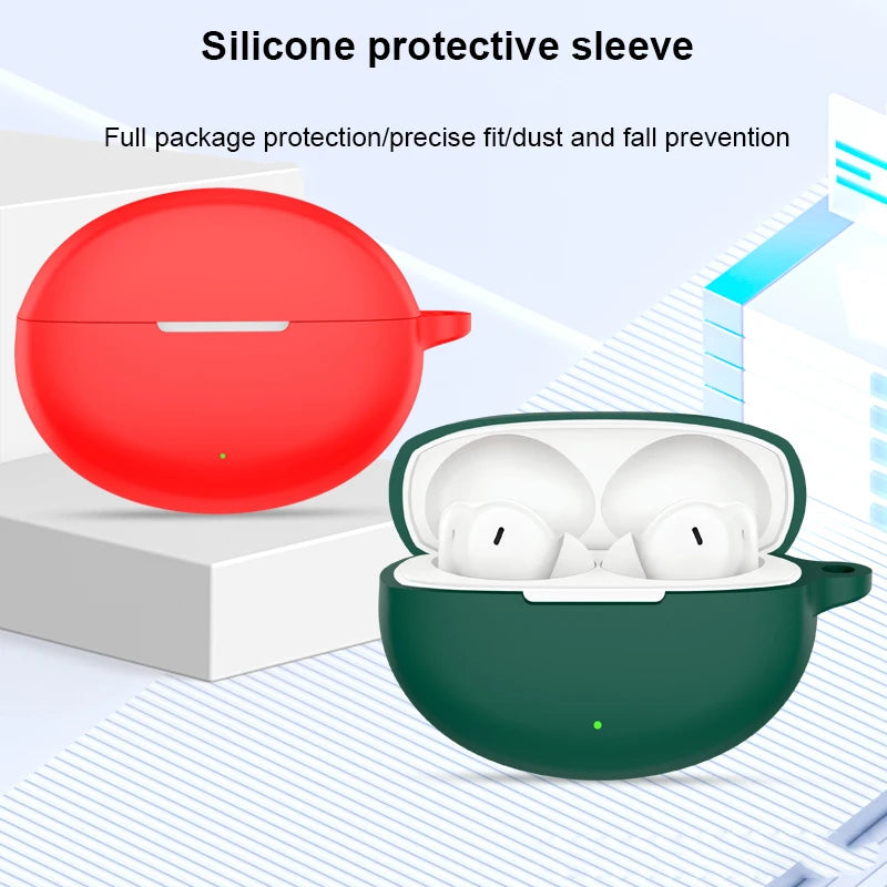 Étui en silicone pour écouteurs sans fil OPPO Enco Air5 Pro, protection antichoc, coque de protection avec crochet