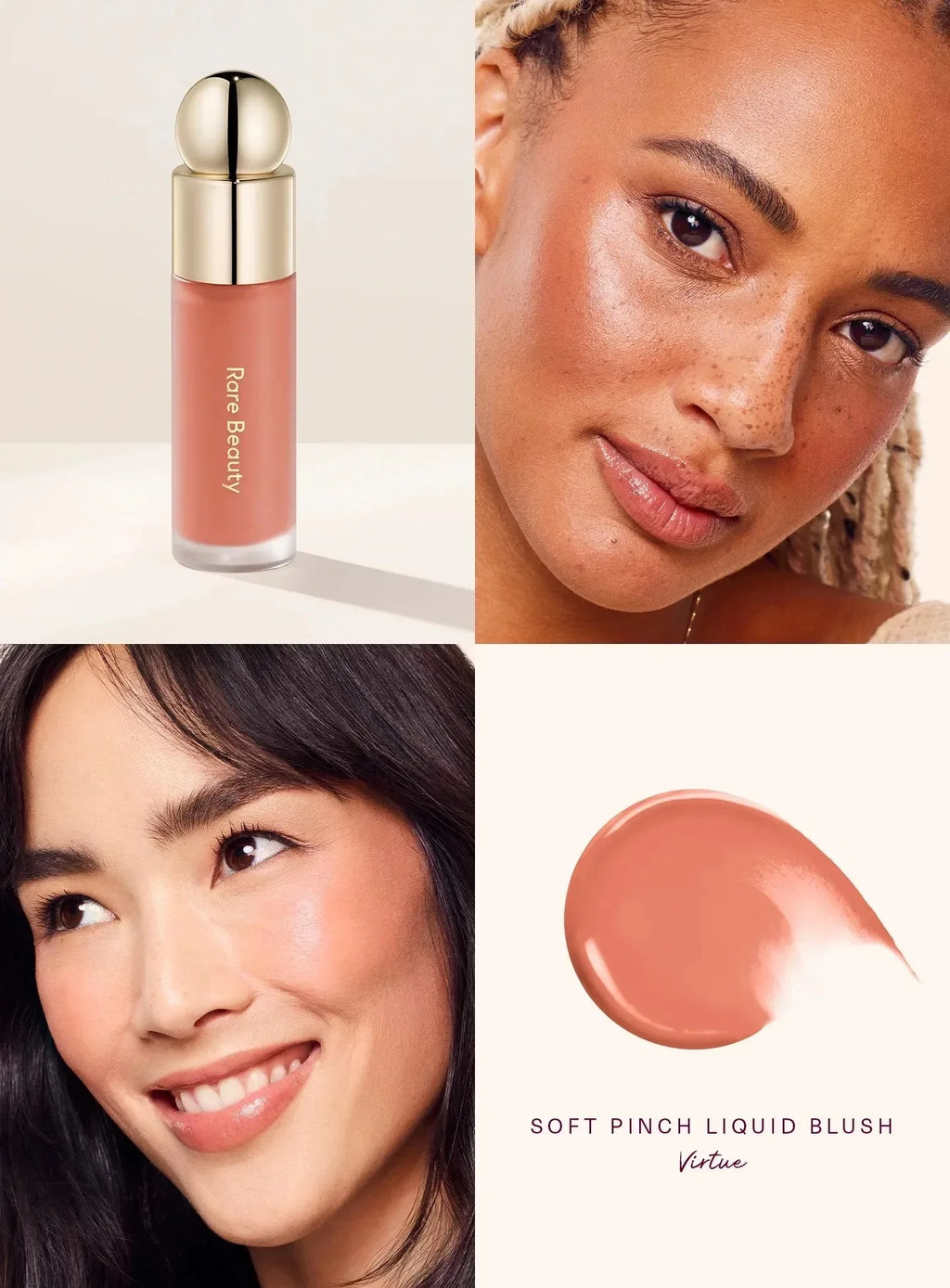 Rare beauté doux pincement liquide Blush soyeux et glisse sur lisse longue durée dodu pincement-parfait affleurant sans couture mat rosé maquillage